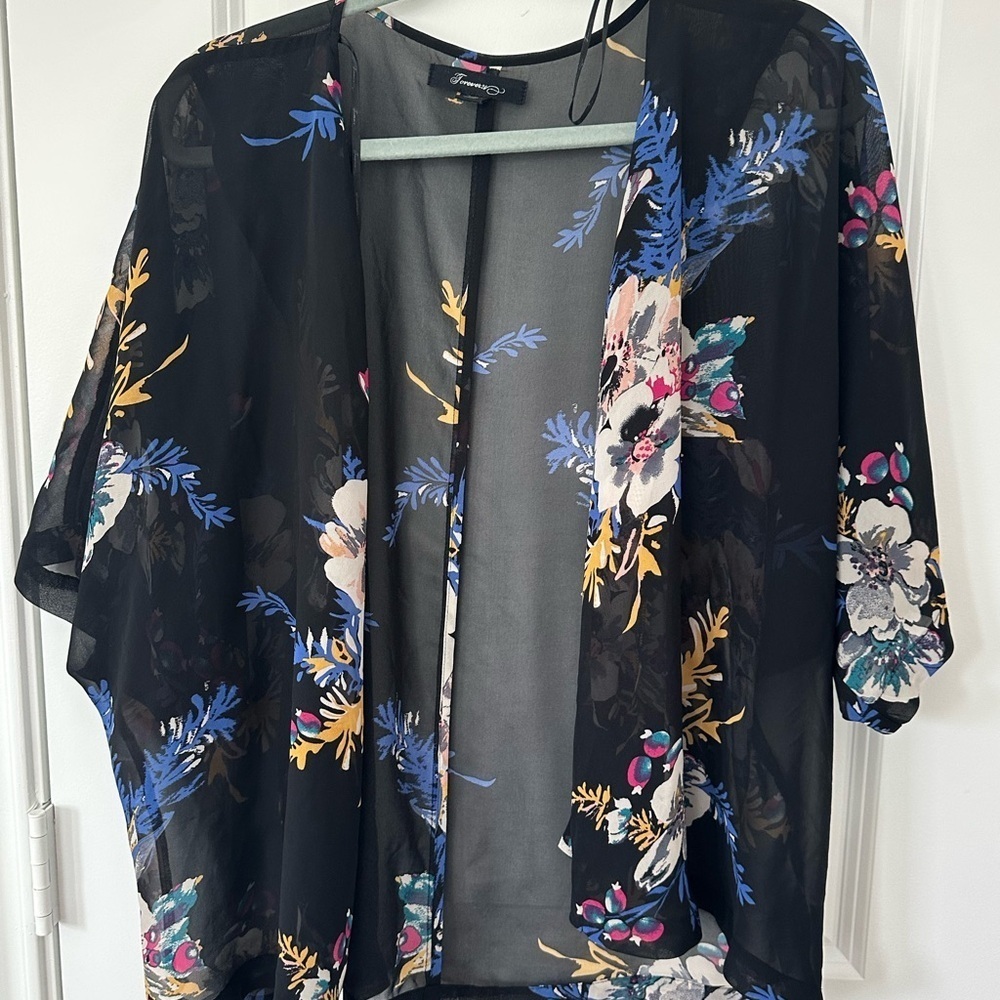 Vintage Forever 21 Floral Sheer Kimono